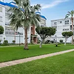 Garden And Pool In Benalmadena Next To The Beach